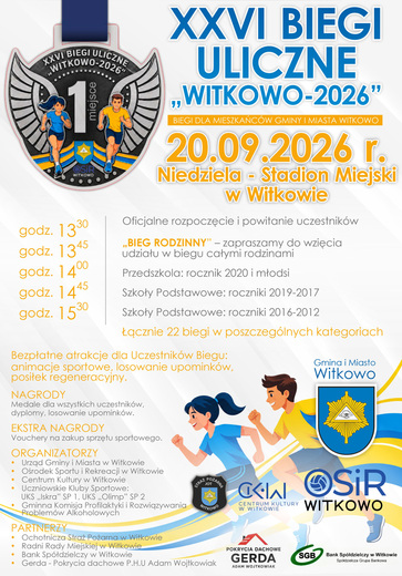 XXVI Biegi Uliczne &bdquo;Witkowo 2026&rdquo; 